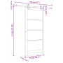 Puerta corrediza  con juego de herrajes 93x202 cm de madera maciza de pino | Foro24.es | Tu tienda online para hogar, jardín y más Foro24.es