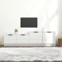 Glossy white plywood TV cabinet 158.5x36x45 cm by vidaXL, TV Furniture - Ref: Foro24-811490, Price: 83,78 €, Discount: %