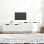 Glänzend weißer Sperrholz-TV-Schrank 158,5 x 36 x 45 cm von vidaXL, TV-Möbel - Ref: Foro24-811490, Preis: 84,76 €, Rabatt: %