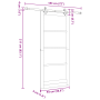 Puerta Corrediza  con Herrajes Blancos 93x211 cm Madera Sólida de Pino | Foro24.es | Tu tienda online para hogar, jardín y más Foro24.es