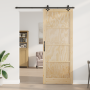 Puerta Deslizante  con Juego de Hardware 93x232 cm de Madera Sólida de Pino | Foro24.es | Tu tienda online para hogar, jardín y más Foro24.es