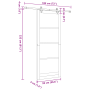 Puerta Deslizante  con Juego de Hardware 93x232 cm de Madera Sólida de Pino | Foro24.es | Tu tienda online para hogar, jardín y más Foro24.es