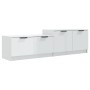 Glänzend weißer Sperrholz-TV-Schrank 158,5 x 36 x 45 cm von vidaXL, TV-Möbel - Ref: Foro24-811490, Preis: 84,76 €, Rabatt: %