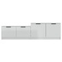 Mueble TV madera contrachapada blanco brillante 158,5x36x45 cm de vidaXL, Muebles TV - Ref: Foro24-811490, Precio: 84,68 €, D...