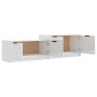 Glänzend weißer Sperrholz-TV-Schrank 158,5 x 36 x 45 cm von vidaXL, TV-Möbel - Ref: Foro24-811490, Preis: 84,76 €, Rabatt: %