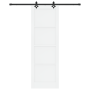 Puerta deslizante  con juego de hardware blanco 78x232 cm madera maciza de pino | Foro24.es | Tu tienda online para hogar, jardín y más Foro24.es