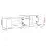 Glossy white plywood TV cabinet 158.5x36x45 cm by vidaXL, TV Furniture - Ref: Foro24-811490, Price: 83,78 €, Discount: %