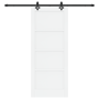 Puerta corredera  con juego de hardware blanca 83x202 cm de madera maciza de pino | Foro24.es | Tu tienda online para hogar, jardín y más Foro24.es