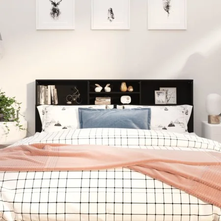 Mueble cabecero negro 180x19x103,5 cm de vidaXL, Cabeceros y pies de cama - Ref: Foro24-811881, Precio: 70,89 €, Descuento: %