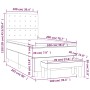 Cama box spring con colchón terciopelo rosa 100x200 cm