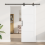 Puerta Deslizante  con Juego de Hardware Blanca 83x211 cm de Madera Maciza de Pino | Foro24.es | Tu tienda online para hogar, jardín y más Foro24.es