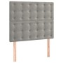 Cama box spring con colchón terciopelo gris claro 120x200 cm