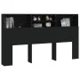 Mueble cabecero negro 180x19x103,5 cm de vidaXL, Cabeceros y pies de cama - Ref: Foro24-811881, Precio: 70,89 €, Descuento: %