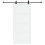 Puerta Deslizante  con Juego de Hardware Blanca 93x211 cm de Madera Maciza de Pino | Foro24.es | Tu tienda online para hogar, jardín y más Foro24.es