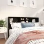Mueble cabecero negro 180x19x103,5 cm de vidaXL, Cabeceros y pies de cama - Ref: Foro24-811881, Precio: 70,89 €, Descuento: %