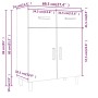 Aparador de madera contrachapada gris hormigón 69,5x34x89 cm de vidaXL, Aparadores - Ref: Foro24-812190, Precio: 82,95 €, Des...