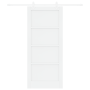 Puerta Deslizante con Juego de Hardware Blanca 86x198.5 cm Madera Maciza de Pino de , Puertas para el hogar - Ref: Foro24-333...