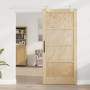 Puerta Deslizante  con Juego de Hardware 93x202 cm de Madera Sólida de Pino | Foro24.es | Tu tienda online para hogar, jardín y más Foro24.es