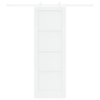 Puerta Corredera  con Set de Hardware Blanco 73.5x211 cm Madera Maciza de Pino | Foro24.es | Tu tienda online para hogar, jardín y más Foro24.es