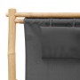 Silla de playa de bambú y lona gris oscuro de vidaXL, Sillas de jardín - Ref: Foro24-318595, Precio: 82,26 €, Descuento: %