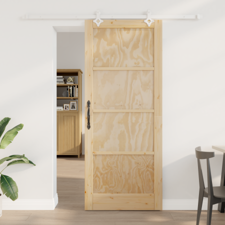 Puerta Deslizante  con Juego de Herrajes 86x211 cm Madera Sólida de Pino | Foro24.es | Tu tienda online para hogar, jardín y más Foro24.es
