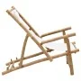 Bamboo and cream white canvas beach chair by vidaXL, Garden chairs - Ref: Foro24-318594, Price: 54,09 €, Discount: %
