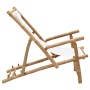 Strandstuhl aus Bambus und cremeweißem Segeltuch von vidaXL, Gartenstühle - Ref: Foro24-318594, Preis: 54,57 €, Rabatt: %