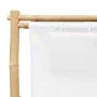 Bamboo and cream white canvas beach chair by vidaXL, Garden chairs - Ref: Foro24-318594, Price: 54,09 €, Discount: %