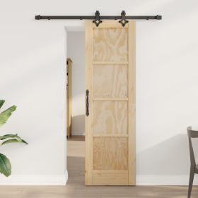 Puerta deslizante con herrajes 'ORKDAL'de pino