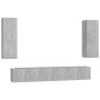 Juego de muebles de salón 5 piezas gris hormigón de vidaXL, Muebles TV - Ref: Foro24-3079063, Precio: 184,77 €