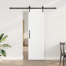 Puerta Deslizante con Juego de Hardware Blanca