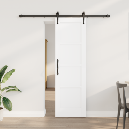 Puerta Deslizante  con Juego de Hardware Blanca 61x198.5 cm Madera Maciza de Pino | Foro24.es | Tu tienda online para hogar, jardín y más Foro24.es