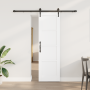 Puerta Deslizante  con Juego de Hardware Blanca 61x198.5 cm Madera Maciza de Pino | Foro24.es | Tu tienda online para hogar, jardín y más Foro24.es