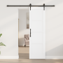 Puerta Deslizante  con Juego de Hardware Blanca 61x198.5 cm Madera Maciza de Pino | Foro24.es | Tu tienda online para hogar, jardín y más Foro24.es