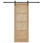 Puerta Corrediza  con Juego de Herrajes 73.5x198.5 cm de Madera de Pino Macizo | Foro24.es | Tu tienda online para hogar, jardín y más Foro24.es
