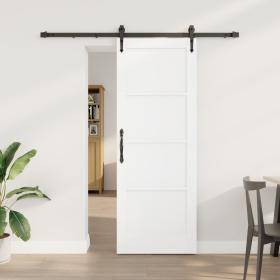 Puerta Deslizante con Juego de Hardware Blanca