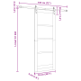 Puerta Deslizante  con Juego de Herrajes Blanca 78x202 cm Madera Sólida de Pino | Foro24.es | Tu tienda online para hogar, jardín y más Foro24.es
