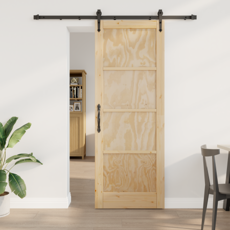 Puerta Deslizante  con Juego de Hardware 78x211 cm Madera Sólida de Pino | Foro24.es | Tu tienda online para hogar, jardín y más Foro24.es