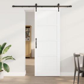 Puerta Corrediza con Juego de Hardware Blanco