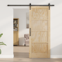 Puerta Corrediza  con Juego de Hardware 83x202 cm Madera Maciza de Pino | Foro24.es | Tu tienda online para hogar, jardín y más Foro24.es