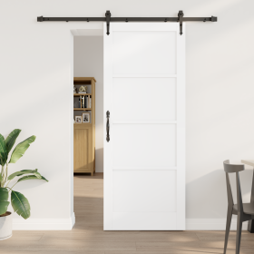 Puerta Deslizante con Juego de Hardware Blanca