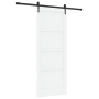 Puerta Deslizante  con Juego de Hardware Blanca 83x211 cm de Madera Maciza de Pino | Foro24.es | Tu tienda online para hogar, jardín y más Foro24.es