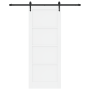 Puerta Deslizante  con Juego de Hardware Blanca 83x211 cm de Madera Maciza de Pino | Foro24.es | Tu tienda online para hogar, jardín y más Foro24.es