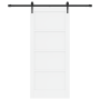 Puerta Corredera  con Juego de Herrajes Blanca 86x198.5 cm Madera Sólida de Pino | Foro24.es | Tu tienda online para hogar, jardín y más Foro24.es