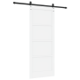 Puerta corredera  con accesorios blanca 86x211 cm de madera maciza de pino | Foro24.es | Tu tienda online para hogar, jardín y más Foro24.es