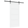 Puerta Corredera con Juego de Herrajes Blanca 93x202 cm de Madera Sólida de Pino de , Puertas para el hogar - Ref: Foro24-333...