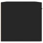 Armario de pared madera contrachapada negro 60x36,5x35 cm de vidaXL, Taquillas y armarios de almacenamiento - Ref: Foro24-812...