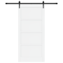Puerta Corredera con Juego de Herrajes Blanca 93x202 cm de Madera Sólida de Pino de , Puertas para el hogar - Ref: Foro24-333...