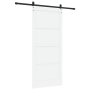 Puerta Deslizante  con Conjunto de Hardware Blanco 93x211 cm Madera de Pino Maciza | Foro24.es | Tu tienda online para hogar, jardín y más Foro24.es