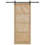 Puerta Corredera  con Juego de Hardware 93x232 cm de Madera Sólida de Pino | Foro24.es | Tu tienda online para hogar, jardín y más Foro24.es